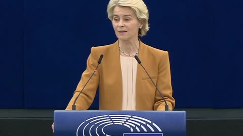 Ursula Von der Leyen's speech in the European Parliament ended with a dog barking