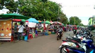 Local market in a small town in north east Thailand.