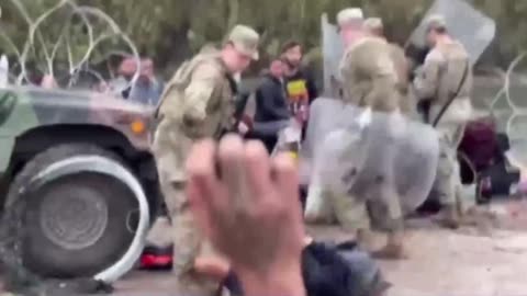National Guard Fighting Back Illegal Alien Invasion With Riot Shields In Eagle Pass, Texas