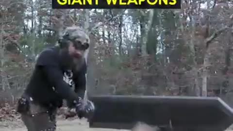 This guy makes GIANT weapons and they are epically awesome