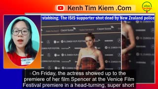 Kristen Stewart Wore the World's Shortest Romper to the Spencer Premiere.