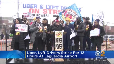 Uber, Lyft drivers stage 12-hour strike at LaGuardia Airport