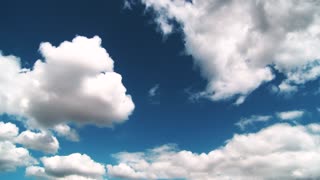 Blue sky and clouds timelapse.