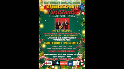 1st Annual Christmas Posadas Hosted by Corte Circuito TV Dec. 10th @MoshiMoshiMambo