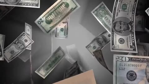 Flying Dollar Bills Animation