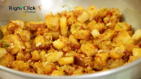 Bread Egg Masala - A teatime snack & Children special dish. Healthy, spicy & tasty.
