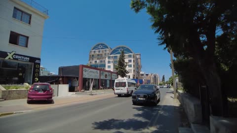 Kyrenia central taxi station area.