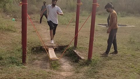 Hanging Log obstacle issb #workout #training #physical #issb #ssb #ssg
