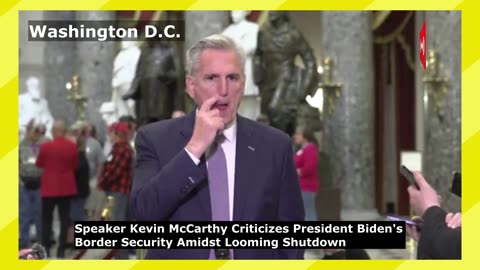 Speaker McCarthy Criticizes President Biden's Border Security Amidst Looming Shutdown | Capitol Hill