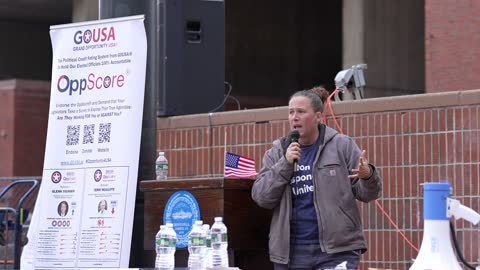 Boson Sgt. Shana Cottone Speaking at GOUSA'S Unite for Freedom Rally Boston