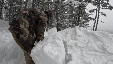 hot tent camping in crazy blizzard(rescuing trapped drivers & almost getting trapped my self)