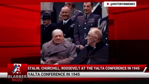 Stalin, Churchill, Roosevelt At The Yalta Conference In 1945