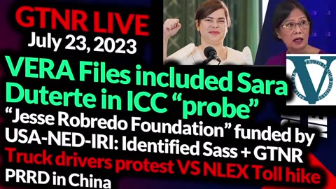 VERA Files added VP Sara Duterte in ICC Probe; Jesse Robredo F. Funded by USA - GTNR with Ka Mentong