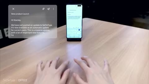 SelfieType Samsung's "invisible" virtual keyboard