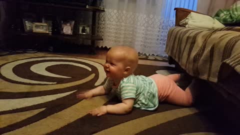 8-Month-Old Baby Laughs Hysterically at 2-Year-Old Sister!