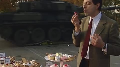Car Squashed by Tank - Mr Bean Official