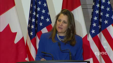 Canadian Finance Minister Chrystia Freeland and U.S. counterpart Janet Yellen hold news conference in Toronto