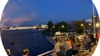 Salute in Saint Petersburg Russia