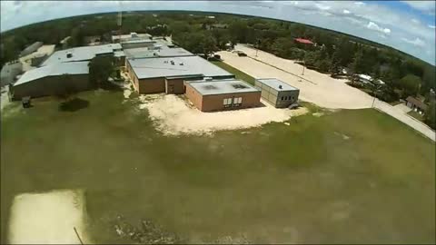 Done Flight In Empty School Yard