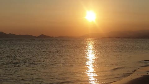 Enjoy the Korean sea at sunset