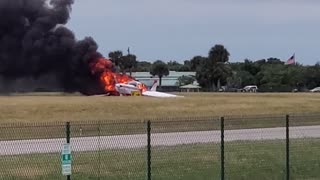 Plane on Fire at Venice Florida Airport
