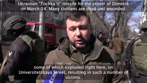 March 14 - Missile attack by Ukrainian military on Donetsk civilians