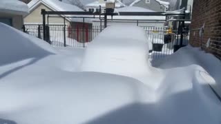 There are two cars under there Smiling face with tear #chicagoweather #Snowmageddon2021