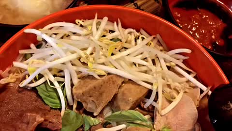 Vietnamese beef noodles soup