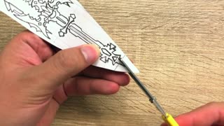 Mini Trident - Part 1 (how to draw/DIY), 三叉戟, トライデント, 삼지창, трезубец