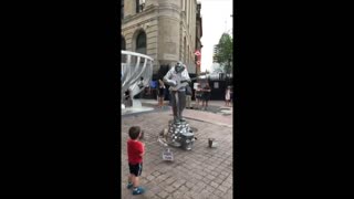 Silver Elvis on sparks Street Canada Day Ottawa