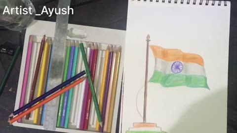 Independence Day Sand Sculpture & Drawing Painting