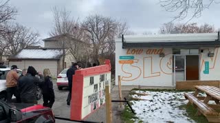 Police arrive at Anderson's Barbecue in Etobicoke