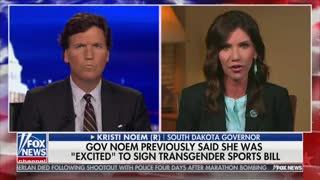 Tucker Gets Into Tense Debate With Gov. Noem Over Trans Sports Bill