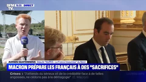 Adrien Quatennens à Macron