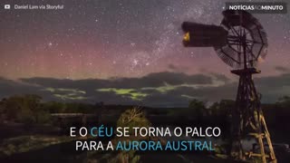 Fascinante Aurora Austral registrada em time-lapse