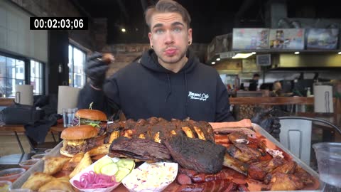 IMPOSSIBLE 13LB TEXAS BBQ CHALLENGE (15,000 Calories) | Biggest BBQ Challenge | American Barbeque