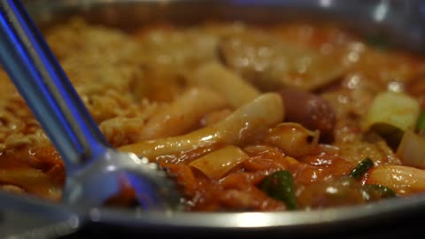 4K,Tteokbokki, south korean, korean food, snack, Noodle, spicy food,