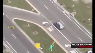 Dashcam/Helicopter - High-Speed Chase With Well Executed Pit Maneuver... Rollover