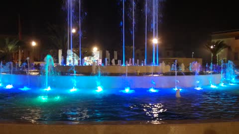 Fountain lights to music