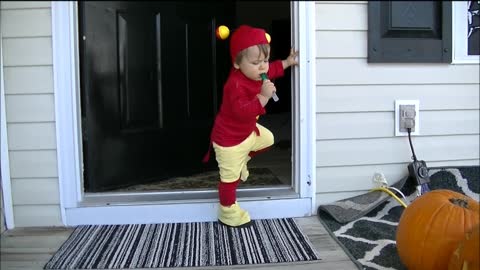 My baby dressed as "Chapulin Colorado" for Halloween