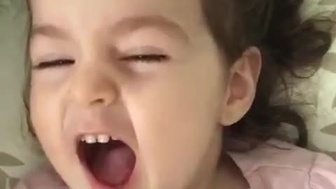 Little girl funny baby