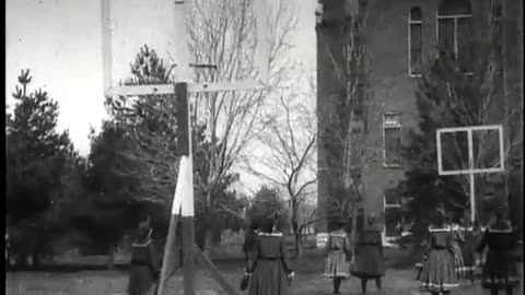 Basketball, Missouri Valley College (1904 Original Black & White Film)