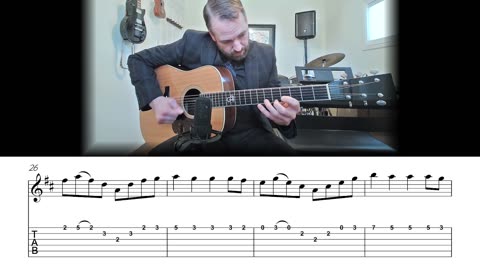 Saint Anne's Reel - Bluegrass Flatpicking Guitar Lesson (Sheet Music + TAB)