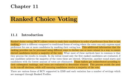 Weighted Vote Algorithms, Ranked Choice Voting