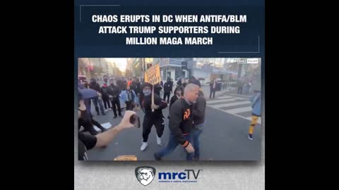 Black Lives Matter and Antifa attack Trump supporters during 'Million MAGA March' in Washington D.C.