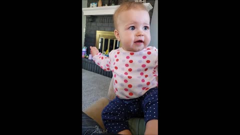 Baby Has An Adorable Reaction Whenever Dad Blows Air In Her Face