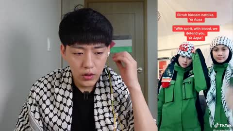 Korean guy react to Palestine Tiktok _I CRIED