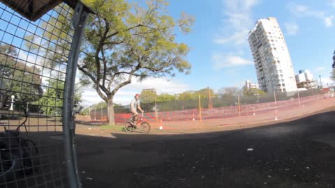 BMX Rider Failing On A Rail