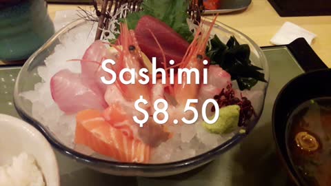 Day 2 Sashimi lunch in Japan