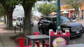 Towson Hot Bagel - Car On Fire